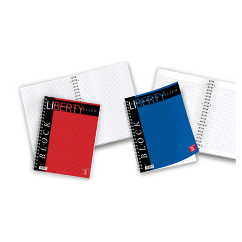 Blocchi Liberty spiralati A4 5 mm Fg. 80 70 gr/mq spiralato (conf.5)